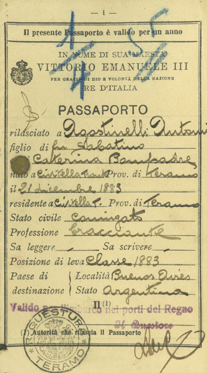 passaporto 1926 1